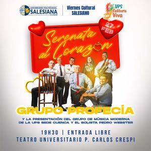 Afiche del Viernes Cultural Salesiano - Serenata al Corazón
